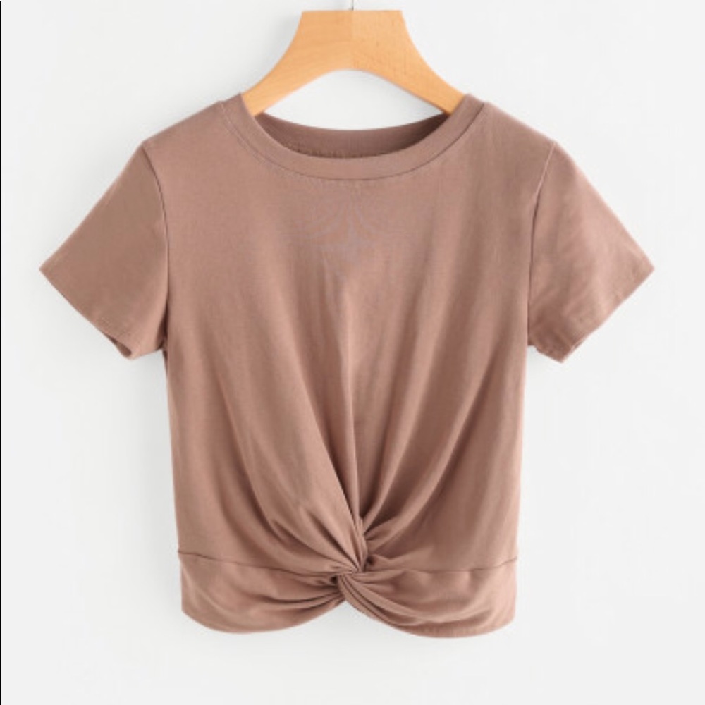 Twisted Front Crop T-shirt